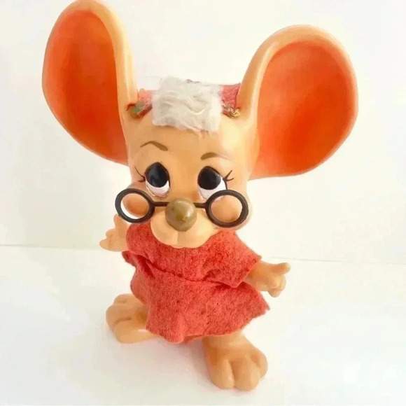 Vintage Roy Des of Fla 1970 CHRISTMAS MOUSE Savings Coin Piggy Bank Mrs Claus - Picture 1 of 10